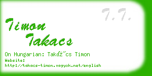 timon takacs business card